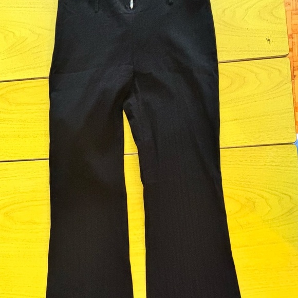 Vintage y2k 90 zip up halter jumpsuit black flared ACCEPTING OFFERS - Picture 6 of 7